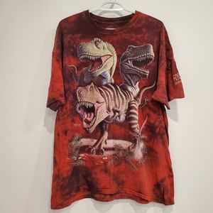 Red Tie Dye Dinosaur T-Shirt